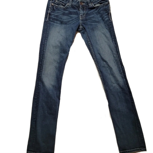 BKE Jeans Womens Size 28x33.5 (28x31) Blue Madison Boot Dark Wash Denim Bk17121L - Picture 1 of 11